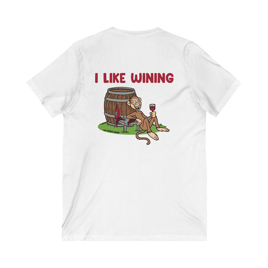 I Like Wining V-Neck Tee